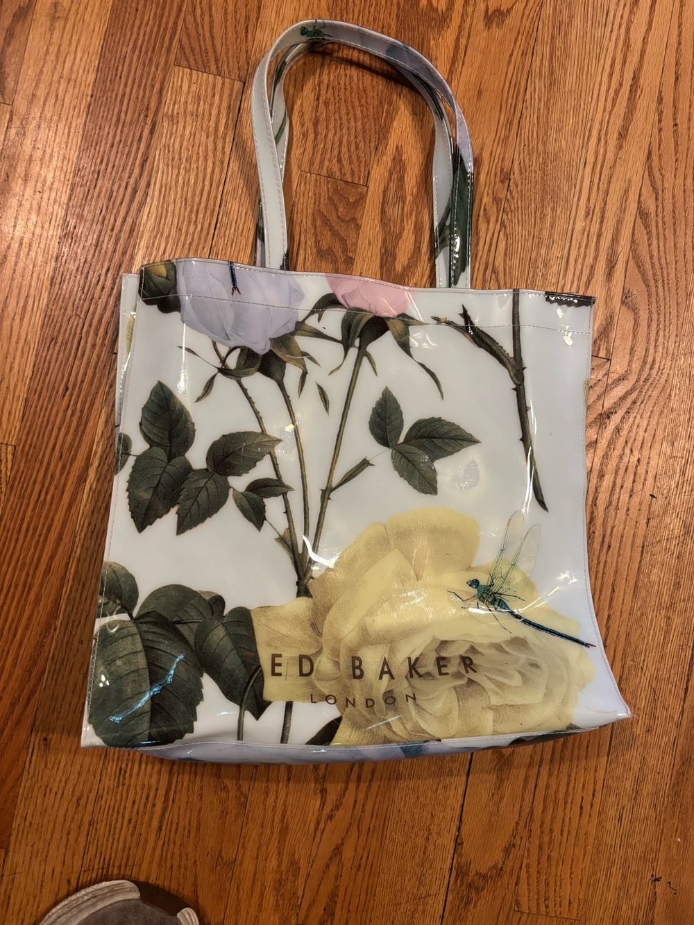 NWOT Beautiful Ted Baker Floral Patent Tote - Picture 7 of 14